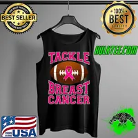 Tackle Football Pink Ribbon Breast Cancer Awareness Boys Kid Premium T-Shirt Tank Top