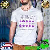 The part of me you dont see fibromyalgia awareness Pumpkin purple s Guys V Neck