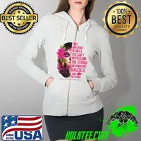 They Whispered To Her You Can’t Withstand The Storm Breast Cancer Awareness Tattoo Lady Shirt Full Zip Hooded