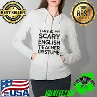 This Is My Scary English Teacher Costume Halloween Premium T-Shirt Full Zip Hooded