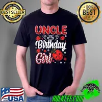 Uncle Of The Birthday Girl - Family Ladybug Birthday T-Shirt Unisex