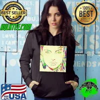 Woman watercolor series xiv ricky barnard Angelina Jolie shirt