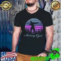 ARCHERY GIRL Bow & Arrow Shooting Sports Teen T-Shirt Guys V Neck