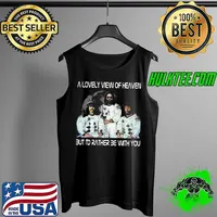 Astronaut A Lovely View Of Heaven But I'D Rather Be With You America Flag Shirt Tank Top