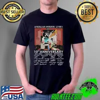 Awesome American Horror Story 10th anniversary 2011 2021 signatures thank you for the memories Unisex