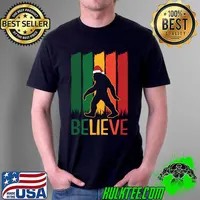 Awesome bigfoot Believe Christmas Funny Retro X-Mas Pajama T-s Unisex