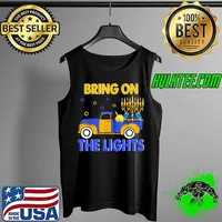 Awesome bring The Lights Hanukkah Chanukah Truck With Menorah Jewish T-Shirt Tank Top