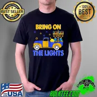 Awesome bring The Lights Hanukkah Chanukah Truck With Menorah Jewish T-Shirt Unisex
