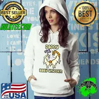Awesome daddy Of The Baby Unicorn Birthday Party Funny Dad Dadacorn T-s Hoodie