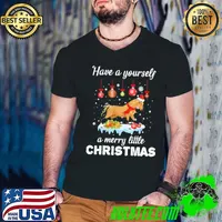 Awesome have A Yourself A Merry Liltte Christmas Horse Shirt Guys V Neck