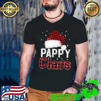 Awesome Mens Fun Santa Hat Christmas Costume Family Matching Pappy Claus T Shirt