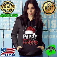 Awesome Mens Fun Santa Hat Christmas Costume Family Matching Pappy Claus T Shirt Hoodie