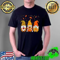Awesome pumpkin Gnomes Fall Autumn Cute Halloween Thanksgiving T-Shirt Unisex