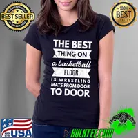 Awesome retro Wrestling Costume Funny Wrestler Basketball Floor Joke T-s Ladies Tee