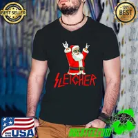 Awesome Sleigher Funny Christmas Heavy Metal Music Gifts Men Women T-Shirt Guys V Neck