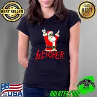 Awesome Sleigher Funny Christmas Heavy Metal Music Gifts Men Women T-Shirt Ladies Tee