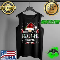 Awesome the Techie Gnome Buffalo Plaid Matching Family Christmas Pajama T-Shirt Tank Top