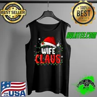 Awesome wife Claus Christmas Famiy Matching Pajamas Team Santa T-Shirt Tank Top