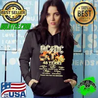Best AC Dc 48 years 1973 2021 thank you for the memories signature Hoodie