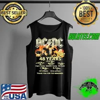 Best AC Dc 48 years 1973 2021 thank you for the memories signature Tank Top
