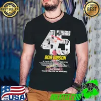 Best Bob Gibson 1935-2020 St.Louis Cardinals 1959-2975 Thank You For The Memories Signature Shirt Guys V Neck