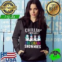 Best chillin’ With My 3rd Grade Snowmies Ugly Christmas T-Shirt Hoodie