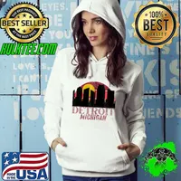 Best classic Retro Vintage Sunset Detroit Michigan Motor City T-s Hoodie