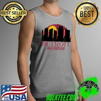 Best classic Retro Vintage Sunset Detroit Michigan Motor City T-s Tank Top