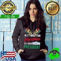Best Funny 2021 All I Want For Christmas Is A New President Ugly T-Shirt
