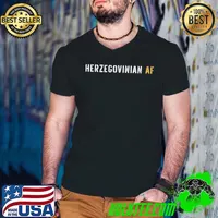 Best funny Herzegovinian AF Proud Men Woman Herzegovinia Pride T-Shirt Guys V Neck