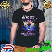 Best It Takes Strength To Tolerate The Pain Everyday Stomach Cancer Awareness Lion Shirt