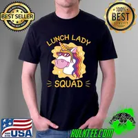 Best lunch Lady Squad Unicorn Teacher T-Shirt Unisex