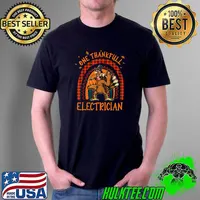 Best one Thankful Electrician Thanksgiving Rainbow Turkey Autumn T-Shirt Unisex