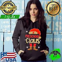 Best Preschool Teacher Clause Leopard Christmas Hoodie