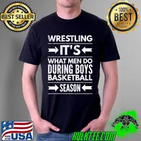 Best retro Wrestling Costume Funny Wrestler Real Men Sport Joke T-s Unisex