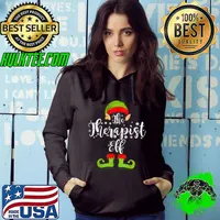 Best The Therapist Elf Christmas Family matching Cute Elf pajamas T Shirt Hoodie
