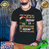 Black History Is American History Pride T-Shirt Guys V Neck