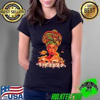 Black Loving Afro Natural Powerful Graceful Melanin Girl Shirt Ladies Tee