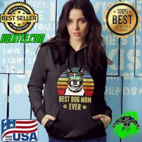 Boston Terrier Best Dog Mom Ever Retro Beach Vibe T-Shirt