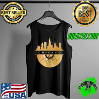 Chicago House Music t shirt Vintage Vinyl Skyline Chicago T-s Tank Top