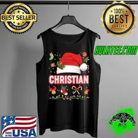 Christian Santa Claus Hat Family Merry Christmas Xmas T-Shirt Tank Top