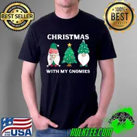 Christmas With My Gnomies Funny Gnome Pun Xmas Gnomes Pajama T-s Unisex
