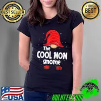 Cool Mom Gnome Funny Christmas Matching Family Pajama T-Shirt Ladies Tee