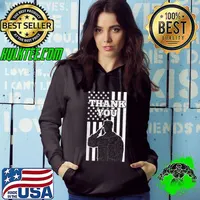 Distressed US Veterans Day Thank You Soldier Salute US Flag T-Shirt