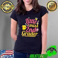 First Day Of School Little Miss 2nd Grader Girls T-Shirt Ladies Tee