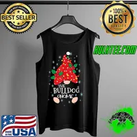 Funny Bulldog Gnome Costume Family Matching Funny Christmas Pajama T Shirt Tank Top