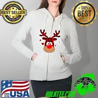 Funny christmas Nurse Love NICU RN ER Santa Buffalo Plaid Reindeer T-Shirt Full Zip Hooded