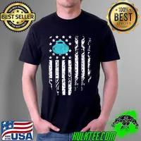 Funny curling Winter Sports Vintage USA American Flag Patriotic T-Shirt Unisex