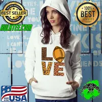 Funny football Player Mom Leopard Cheetah Love Football Fan T-Shirt Hoodie