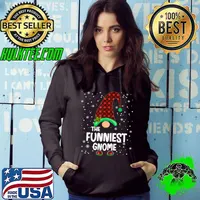 Funny funniest Gnome Buffalo Plaid Matching Family Christmas Pj T-Shirt